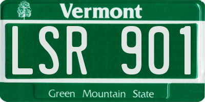 VT license plate LSR901
