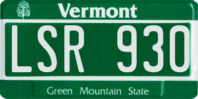 VT license plate LSR930