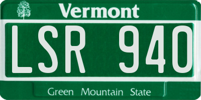 VT license plate LSR940