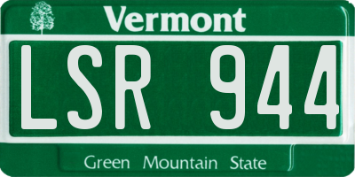 VT license plate LSR944