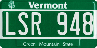 VT license plate LSR948