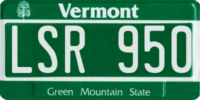 VT license plate LSR950