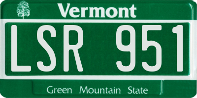 VT license plate LSR951