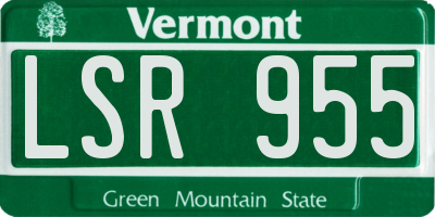 VT license plate LSR955