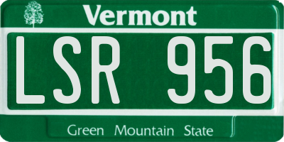 VT license plate LSR956