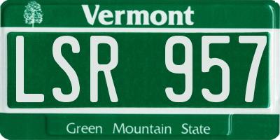 VT license plate LSR957