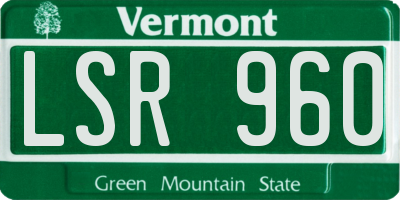 VT license plate LSR960