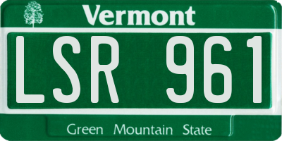 VT license plate LSR961