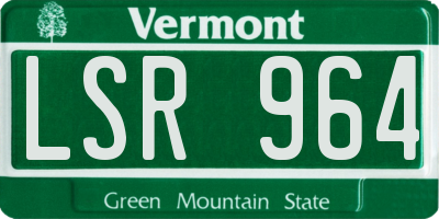 VT license plate LSR964