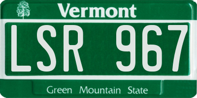 VT license plate LSR967