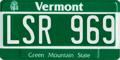 VT license plate LSR969