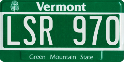 VT license plate LSR970