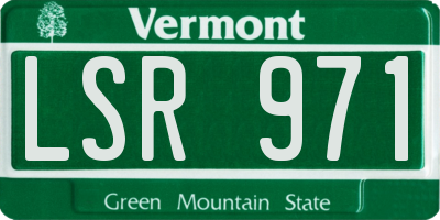VT license plate LSR971