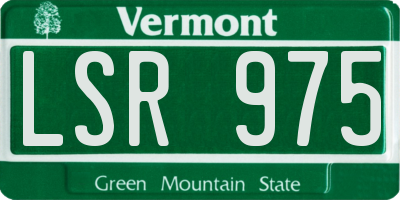 VT license plate LSR975