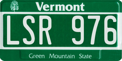 VT license plate LSR976