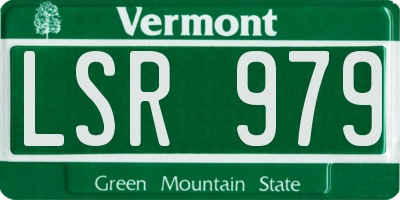 VT license plate LSR979
