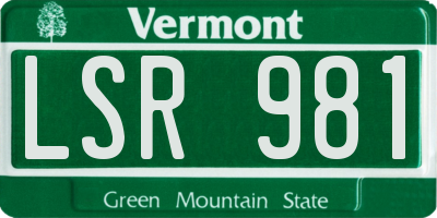 VT license plate LSR981