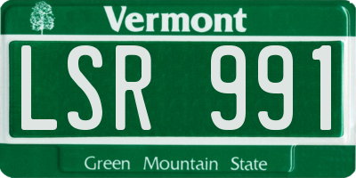 VT license plate LSR991