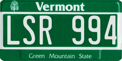VT license plate LSR994