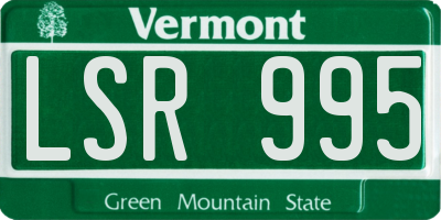 VT license plate LSR995