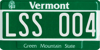 VT license plate LSS004