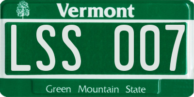 VT license plate LSS007