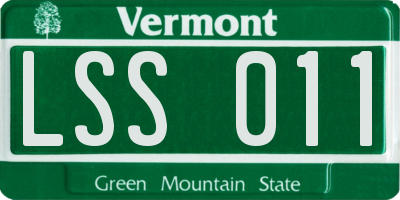VT license plate LSS011