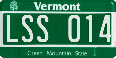 VT license plate LSS014