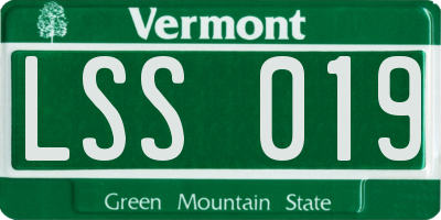 VT license plate LSS019