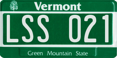 VT license plate LSS021