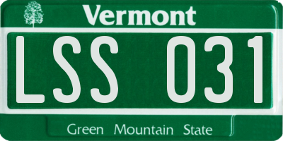 VT license plate LSS031