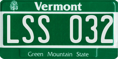 VT license plate LSS032