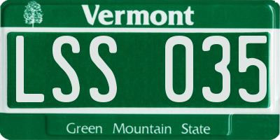 VT license plate LSS035