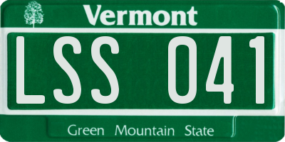 VT license plate LSS041