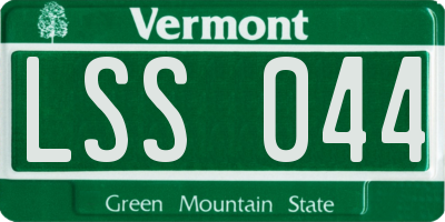 VT license plate LSS044