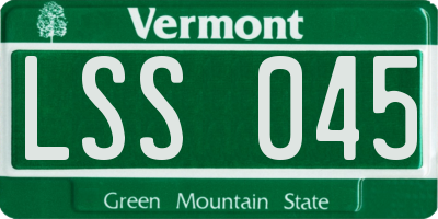 VT license plate LSS045