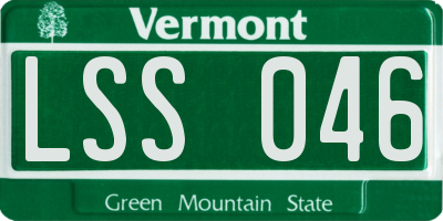 VT license plate LSS046