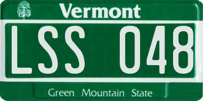 VT license plate LSS048