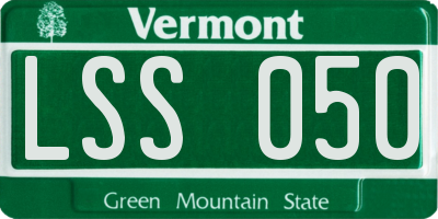 VT license plate LSS050