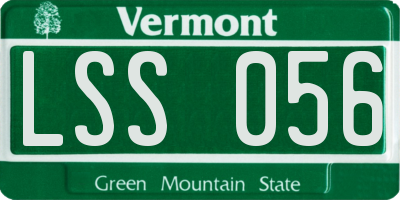 VT license plate LSS056