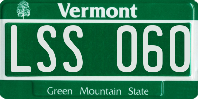 VT license plate LSS060