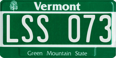 VT license plate LSS073