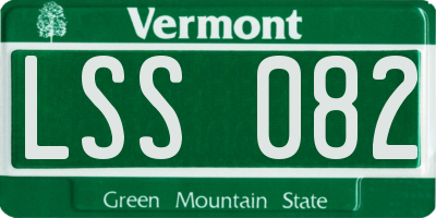 VT license plate LSS082