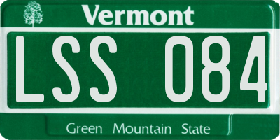 VT license plate LSS084