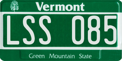 VT license plate LSS085