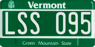 VT license plate LSS095