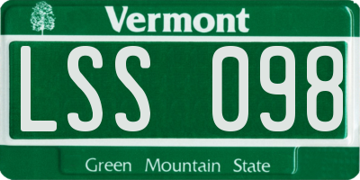 VT license plate LSS098