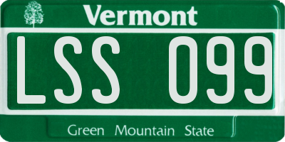 VT license plate LSS099