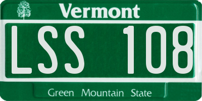 VT license plate LSS108