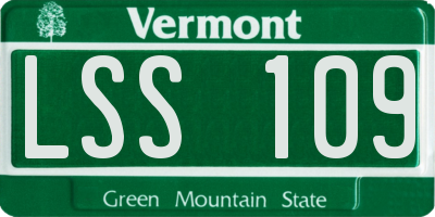 VT license plate LSS109